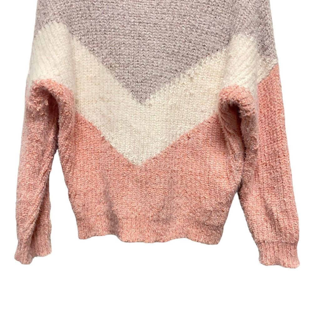 Lulu's Women's Colorblock Talk The Block Eyelash Knit Soft Sweater Size Medium - Picture 7 of 15
